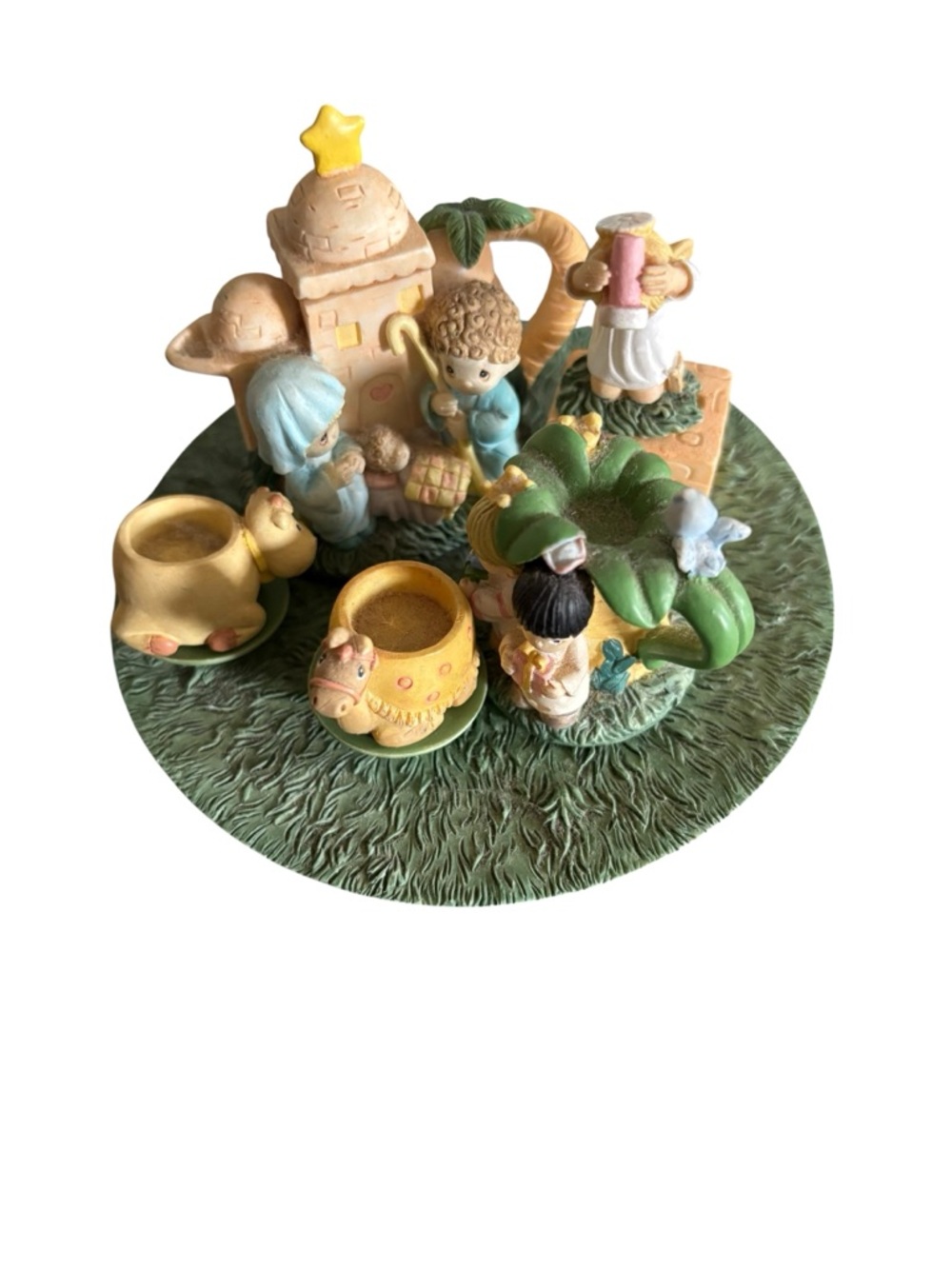 VTG PRECIOUS MOMENTS 9PC Nativity
Mini TEA SET Vintage 1998 Ceramic W/Plate